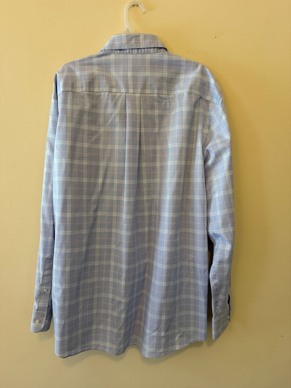 Jos. A. Bank Light Blue Plaid Dress Shirt - XL - Picture 4 of 11